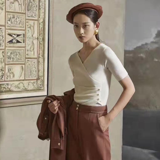 慕天姿收腰中长款气质显瘦风衣 22228 商品图1