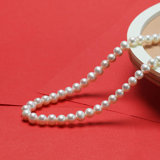美裕 【珍心】淡水珍珠项链 6.5-7.5mm白105530 商品图3