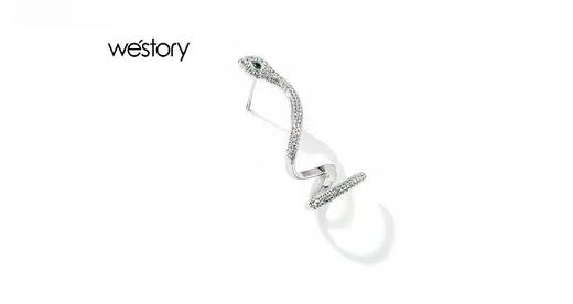 westory2022年新款小白蛇耳环高级感耳骨夹奢侈耳饰 商品图1