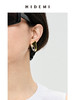 HIDEMI简约设计感几何夹子式金银双色耳环 商品缩略图7