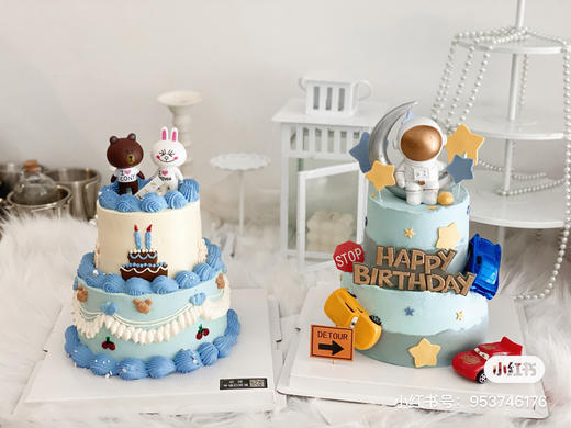 复古手绘小双层蛋糕 商品图1