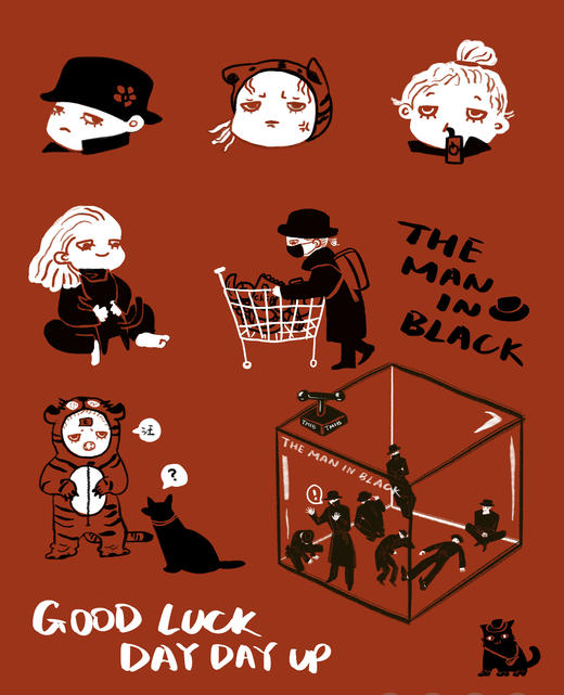 一二不正｜『黑衣系列贴纸』 商品图0