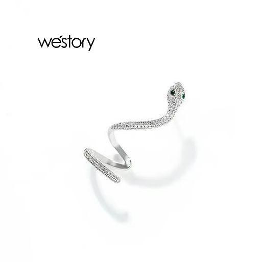 westory2022年新款小白蛇耳环高级感耳骨夹奢侈耳饰 商品图0