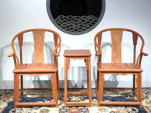 红桥红  家具严选  缅甸花梨（大果紫檀）【王款 透雕麒麟圈椅】 商品图0
