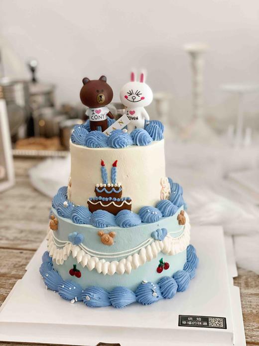 复古手绘小双层蛋糕 商品图0