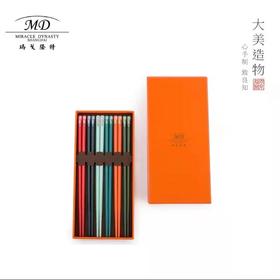 【玛戈隆特】B7F   餐具雨花轩磨砂防滑易清洗6双礼盒家用无漆无蜡安心筷子