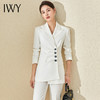 IWY/白色西装外套女春秋时尚气质职场白领女神范正装修身职业西服套装 21C12+P180 商品缩略图0