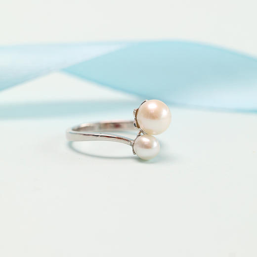 美裕 【承诺】银925淡水珍珠戒指 4.5-6.5mm白 105485 商品图1