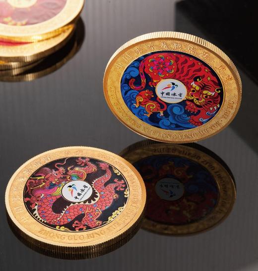 中国冰雪龙虎大铜章！  镀金！一套2枚 商品图1