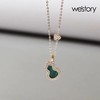 westory2022年新款黄金珐琅彩绿葫芦吊坠项链女款 商品缩略图1