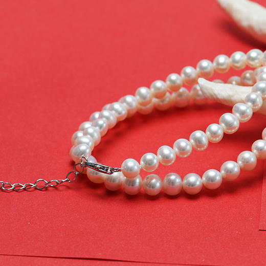 美裕 【珍心】淡水珍珠项链 6.5-7.5mm白105530 商品图2