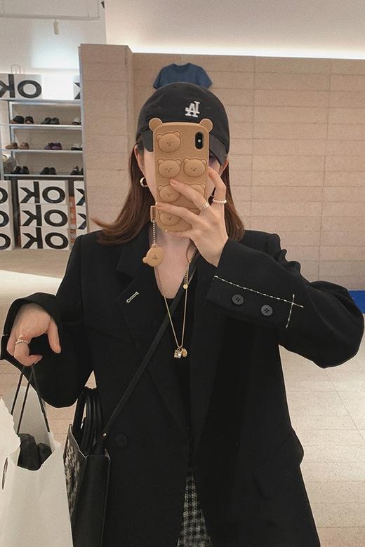 金蘑菇菇【马吉拉明线西装】大牌chic感 袖口明线韩版时髦西装女 商品图5