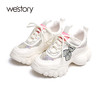 westory2022年春季新款商场同款烫钻小熊老爹鞋厚底增高时尚休闲鞋W22AM54571 商品缩略图4