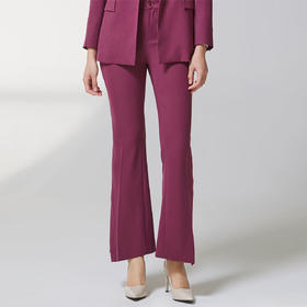 蓝地高腰喇叭西装裤BLWCT001K00