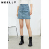 NEELLY纳俪商场同款牛仔半身裙短2022年春季新款高腰显瘦a字裙女 商品缩略图0