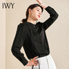 IWY/复古港味气质衬衫女夏季薄款宽松长袖衬衣设计感小众黑上衣AB0857-B 商品缩略图0