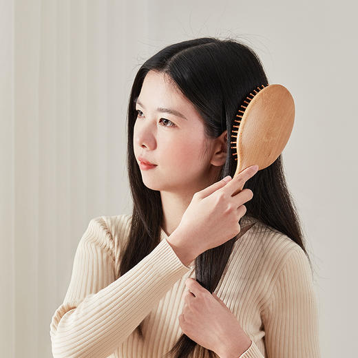 初心| 顺发气垫按摩梳子榉木方形椭圆气囊梳 商品图1
