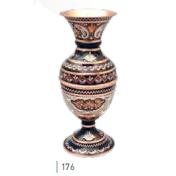 320176手工紫铜雕花珐琅彩-瓶27cm*11cm 商品图1