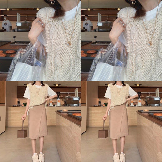 金蘑菇菇【时装周半裙】高腰不规则半身裙女遮胯显瘦A字短裙 商品图0