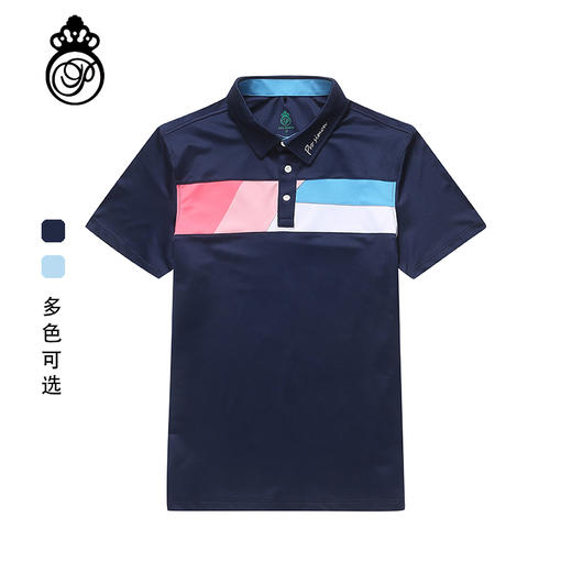 BLS-007A（PROSIMON高尔夫男款春夏短袖数码印花翻领设计Polo衫) 商品图0