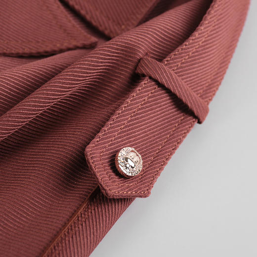 慕天姿收腰中长款气质显瘦风衣 22228 商品图3