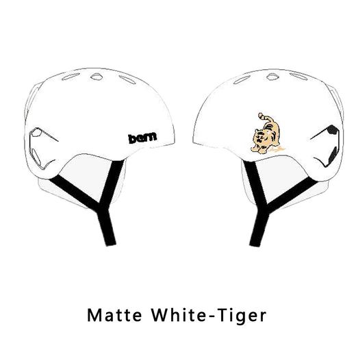 Bern 22-23 Asian Fit Macon Matte White/ Grey Knit 头盔 商品图0