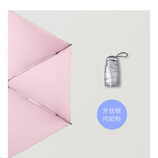 【小身材大伞面 轻松隔离紫外线】超小14cm钛银防晒防紫外线折叠伞晴雨伞两用便携钛金遮阳太阳伞女 商品图5