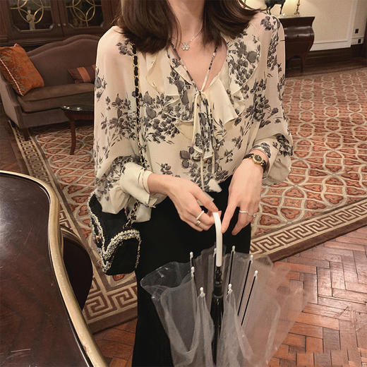 金蘑菇菇【 含羞草与小豆蔻】法式衬衫优雅设计感不规则长袖衬衫 商品图3