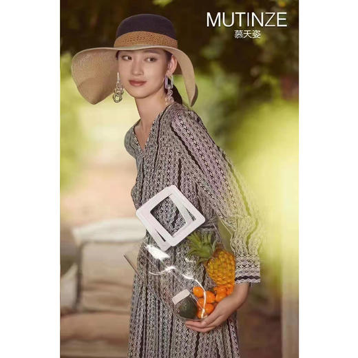 慕天姿气质简约大方印花连衣裙 17333 商品图1