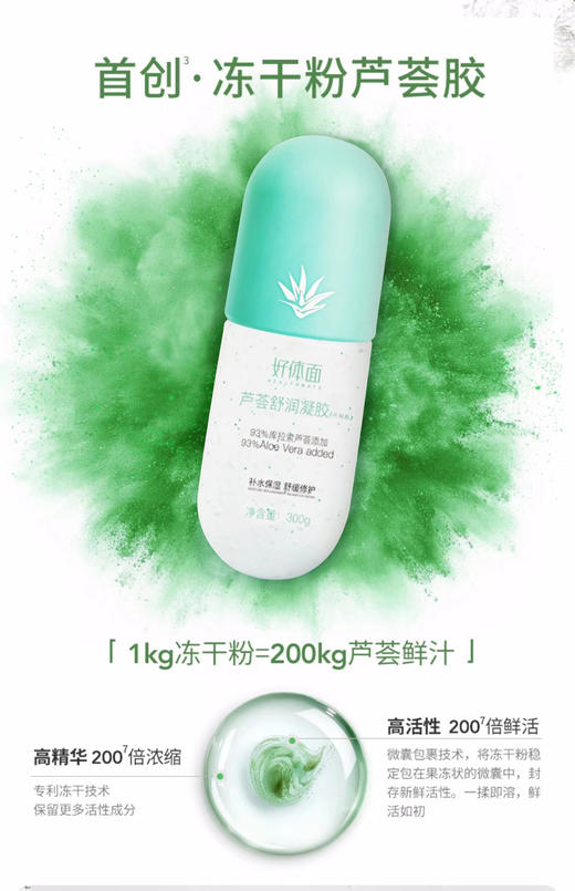 【冻干粉芦荟胶】好体面芦荟胶冻干粉胶囊 补水保湿收缩毛孔睡眠面膜护肤 商品图7