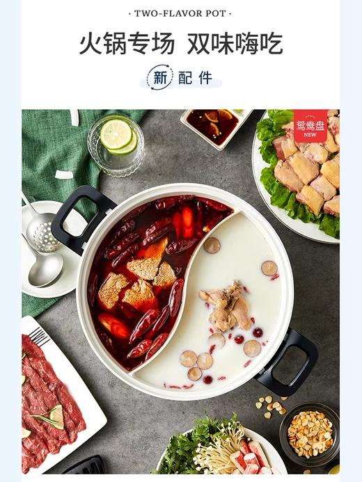 摩飞多功能电火锅家用分体式鸳鸯火锅烧烤肉蒸煮炒煎电煮锅mr9087 商品图4