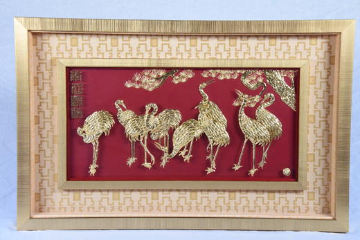 九鹤祥瑞挂屏.（66×41） 商品图0