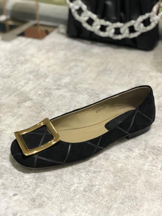 IUIU SECOND 新款羊皮绒面革平底小单鞋 商品图3