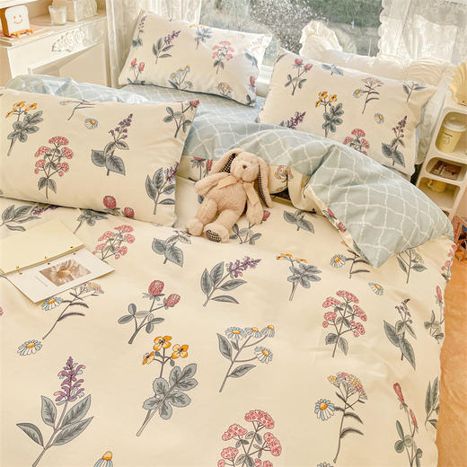 温柔风ins花卉四件套床单被套床上用品床笠款 FYJ-YLF 商品图3