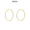 ZEGL圆圈耳环女2022年新款潮耳钉设计感小众耳圈925银针复古耳饰 商品缩略图0