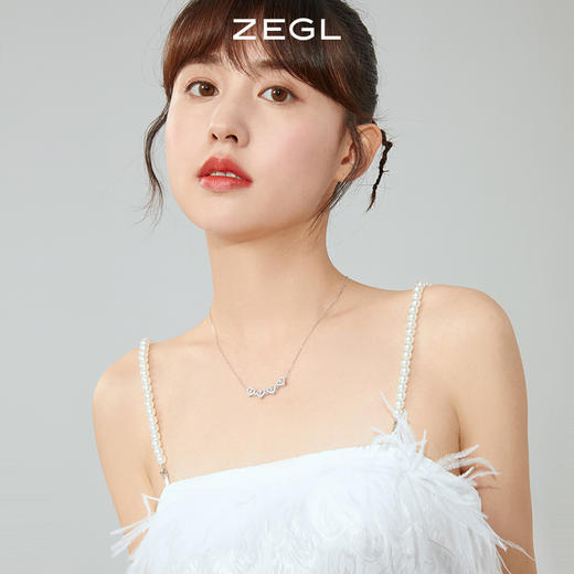 ZEGL爱心四叶草项链925纯银项链女高级设计感小众轻奢锁骨链配饰 商品图2