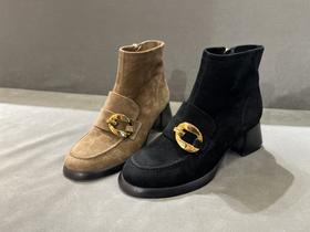 IUIU SECOND 2021冬季新款时尚秀气羊皮绒面小短靴