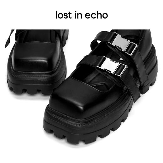 [断码]lost in echo 春季 方头齿轮厚底增高皮鞋西装鞋玛丽珍 商品图1