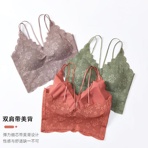 辣妹吊带蕾丝美背内衣，抹胸内搭长款打底小背心免穿文胸 FXZ1762 商品图4