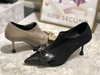 IUIUSECOND 秋季深口高跟鞋牛皮革蝴蝶结尖头女 商品缩略图2