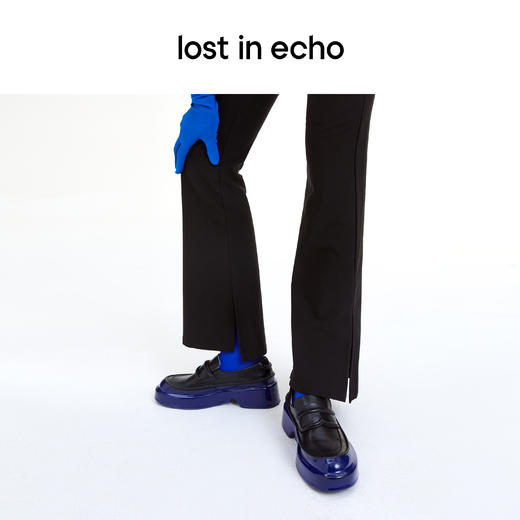 【下架】lost in echo 春季 淋胶无棱角拼色休闲牛皮乐福鞋 商品图1