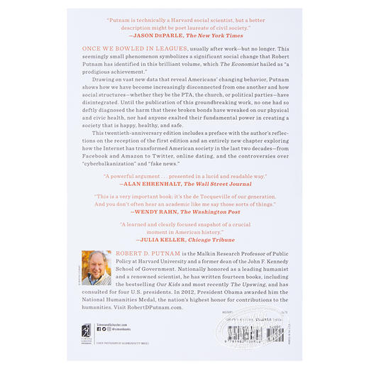 【中商原版】独自打保龄美国社区的衰落与复兴 Bowling Alone 英文原版 Robert D Putnam 商品图1