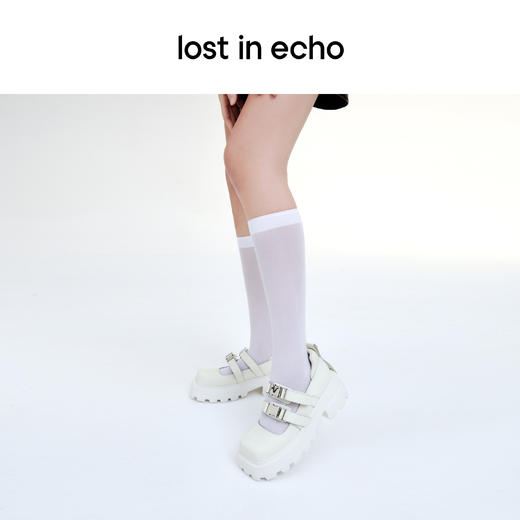 [断码]lost in echo 春季 方头齿轮厚底增高皮鞋西装鞋玛丽珍 商品图3