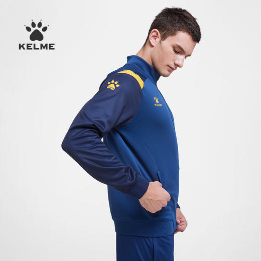 卡尔美立领运动外套男秋冬新足球比赛训练跑步针织夹克 商品图3