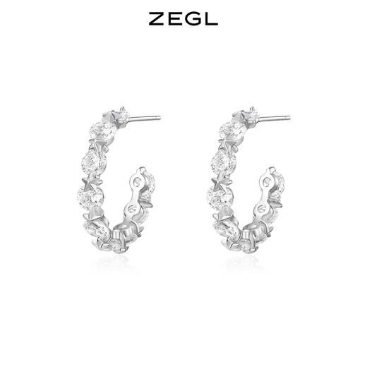 ZEGLC型耳环女小众设计感高级耳钉2023年新款潮ins风925银针耳饰 商品图0