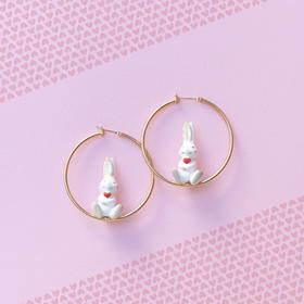 北京仓｜Manitas De Plata-Conejo-爱心兔 耳环［西班牙设计师］