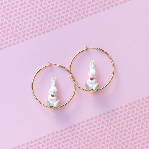 北京仓｜Manitas De Plata-Conejo-爱心兔 耳环［西班牙设计师］ 商品图0