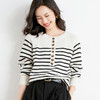 纤束马带扣条纹圆领 GH-2130 商品缩略图1