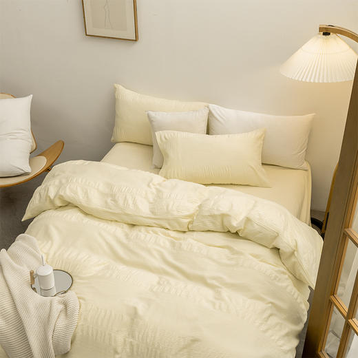 【水洗提花套件】提花水洗棉四件套纯色暗提花全棉四件套简约柔软新品 商品图10