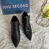 IUIU SECOND 秋冬胎牛皮尖头鞋跟踝靴 商品缩略图0